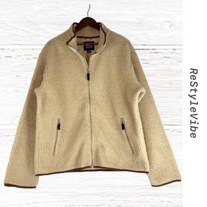 BDG URBAN OUTFITTERS Men’s Size L Jacket Coat Sherpa Fleece Full Zipper